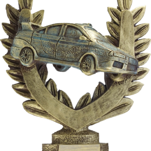 Trofeo coche rally resina