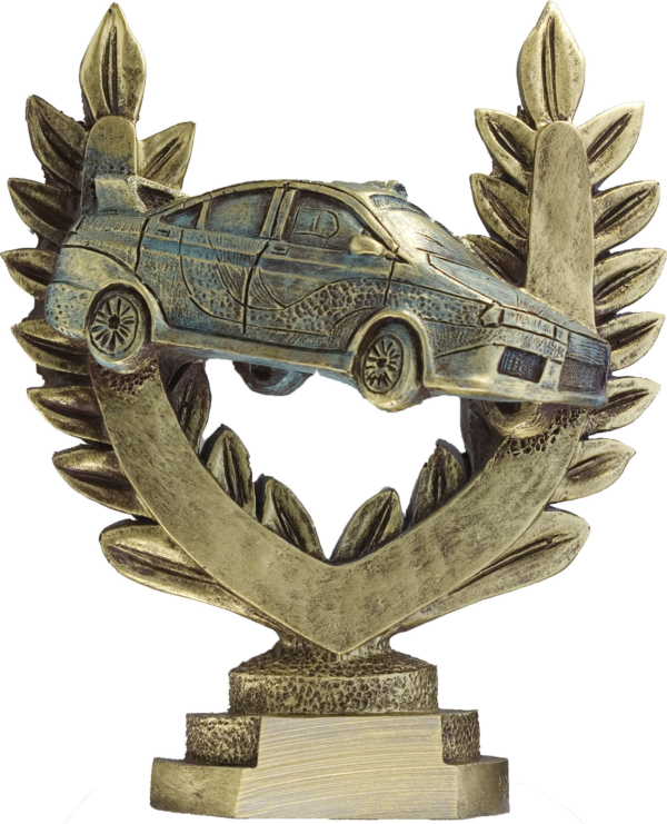 Trofeo coche rally resina