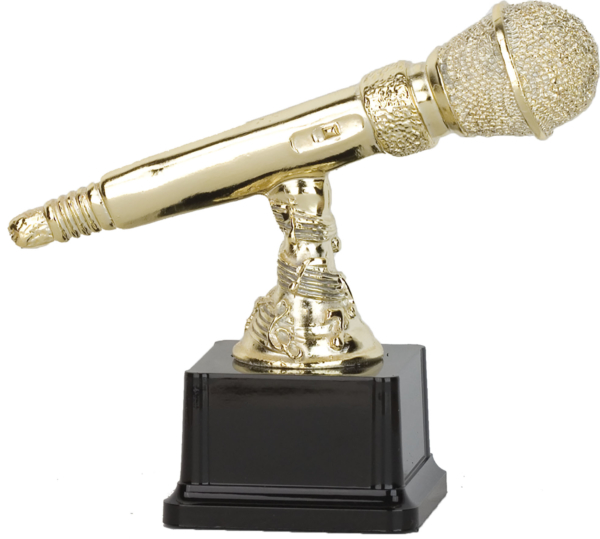 Trofeo microfono resina
