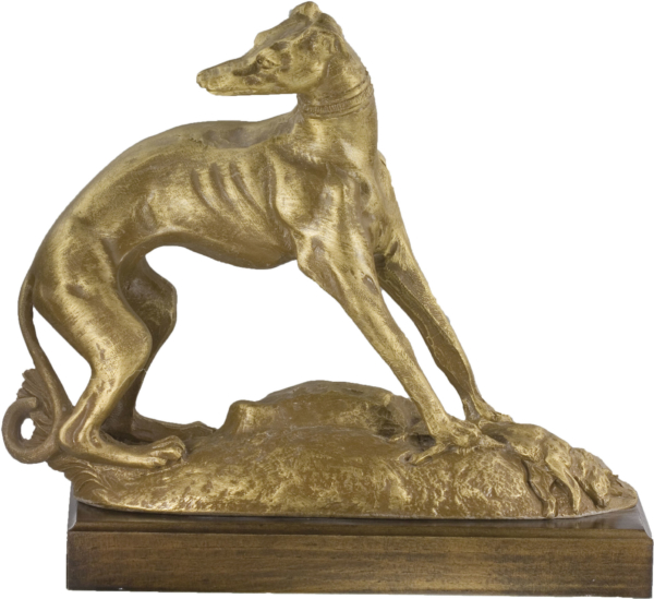 trofeo perro caza resina